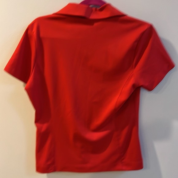 Nike Ladies Dri-FIT Classic Polo Fitted size Medium Nemacolon Logo RED - Picture 4 of 4